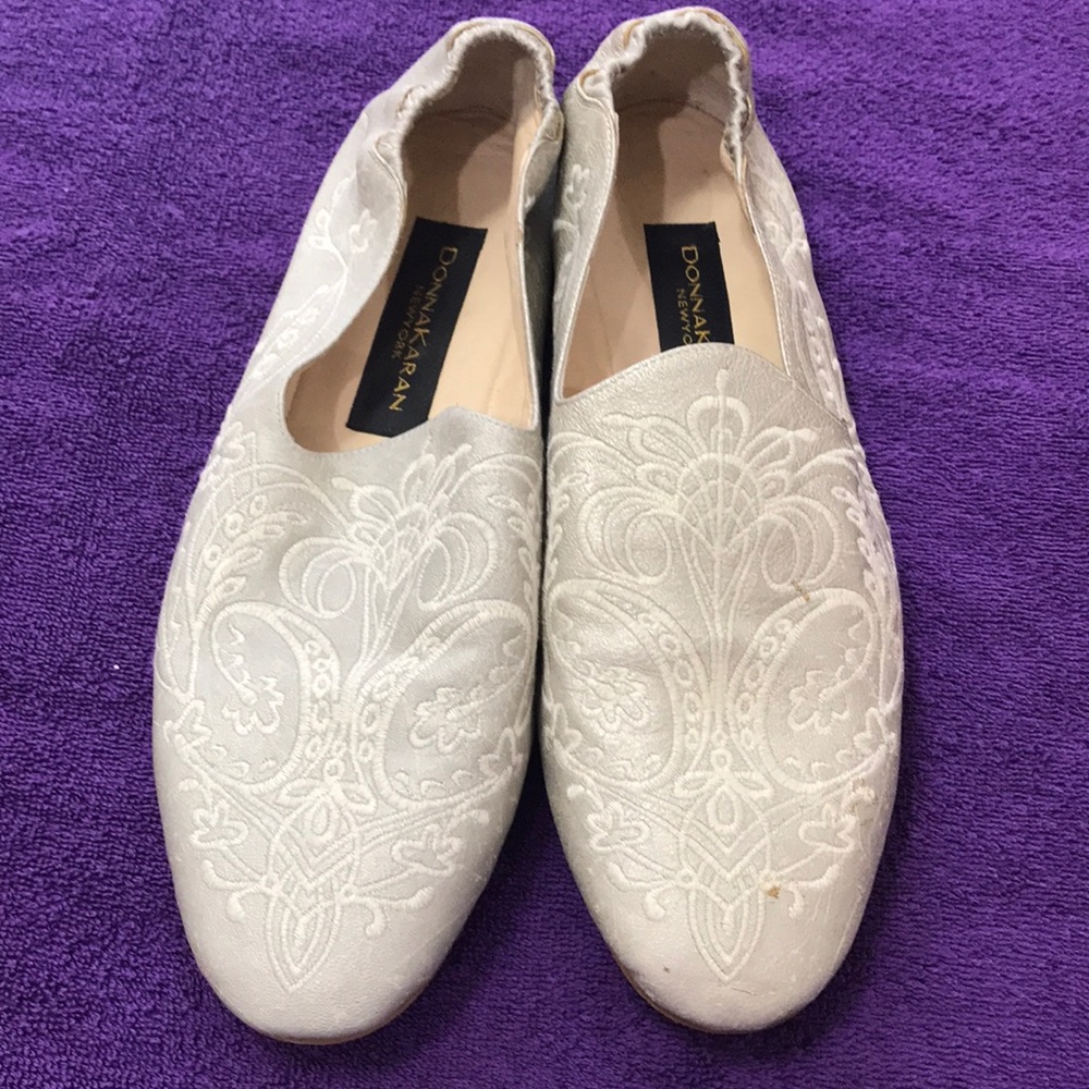 Vintage DonnaKaran flats all leather
